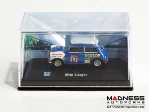 Hongwell Cararama Mini Cooper- 1/72 Scale Diecast Model Car - Blue W/ White 