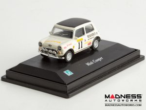Hongwell Cararama Mini Cooper- 1/72 Scale Diecast Model Car - White W/ Black