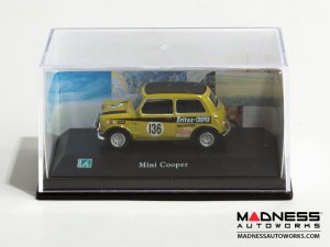 Hongwell Cararama Mini Cooper- 1/72 Scale Diecast Model Car - Old Gold W/ Black