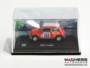 Hongwell Cararama Mini Cooper- 1/72 Scale Diecast Model Car - Red W/ White (358)