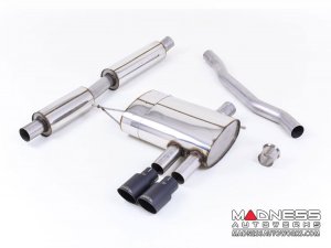 MINI Cooper S 2.0 Cat-back Exhaust system by Milltek - Resonated - Cerakote Black Tips (F56 Models)