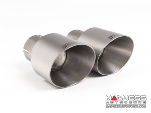 MINI Cooper 1.5T Cat-back Exhaust system by Milltek - Non-Resonated - Brushed Titanium Tips (F56 Models)