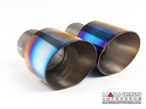 MINI Cooper 1.5T Cat-back Exhaust system by Milltek - Resonated - Burnt Titanium Tips (F56 Models)