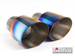 MINI Cooper 1.5T Cat-back Exhaust system by Milltek - Non-Resonated - Burnt Titanium Tips (F56 Models)