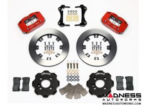MINI Cooper Brake Conversion Kit - Wilwood Dynapro 4 Piston Front Brake Kit (Red Powder Coat Calipers / Plain Faced Rotors) (R55 / R56 / R57 Model)