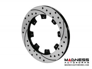 MINI Cooper Brake Conversion Kit - Wilwood Rear Brake Upgrade Kit (Black Powder Coated Calipers / Drilled & Slotted Rotors) (R55 / R56 / R57 Model)
