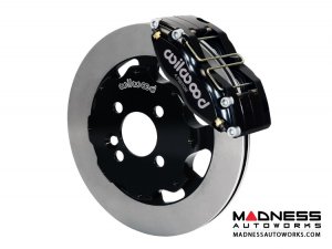 MINI Cooper Brake Conversion Kit - Wilwood Dynapro 4 Piston Front Brake Kit (Black Powder Coat Calipers / Plain Faced Rotors) (R55 / R56 / R57 Model)