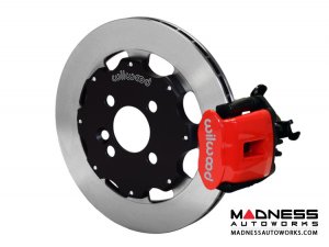 MINI Cooper Brake Conversion Kit - Wilwood Rear Brake Upgrade Kit (Red Powder Coated Calipers / Plain Face Rotors) (R55 / R56 / R57 Model)