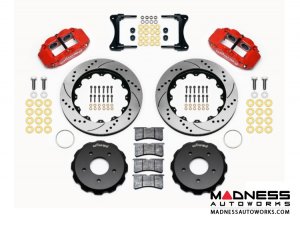 MINI Cooper Brake Conversion Kit - 12.88" Rotors - Wilwood Superlite 6R 6 Piston Front Brake Upgrade Kit (Red Powder Coated Calipers / SRP Drilled & Slotted Rotors)