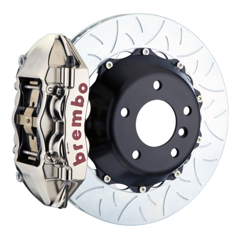 Mini Cooper Brake Kit - Front - Brembo - 2pc Slotted Type3 Rotors + 4 Piston Billet Calipers - `14-`27