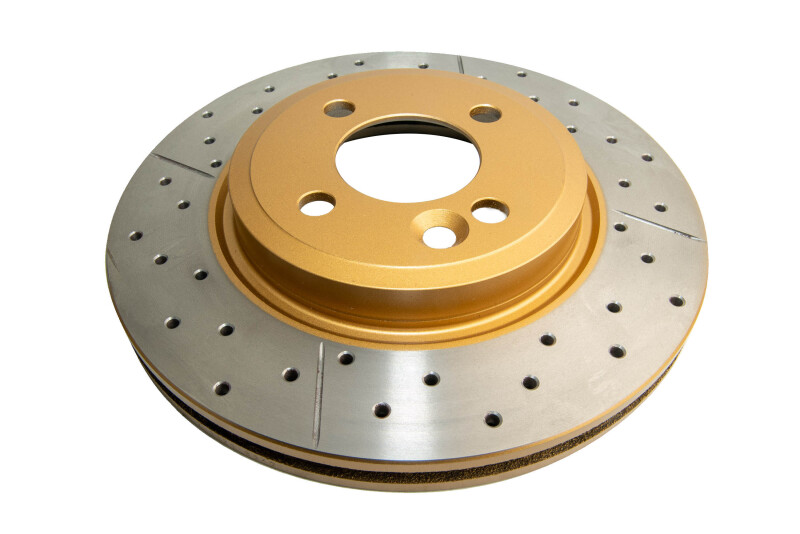 Mini Cooper Brake Rotor (1) - Front - DBA - Street Series XGold Drilled & Slotted - Gold - `02-`06