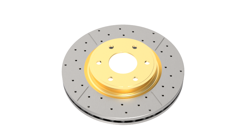 Mini Cooper Brake Rotor (1) - Rear - DBA - Street Series Slot & Drill - Gold - `07-`16