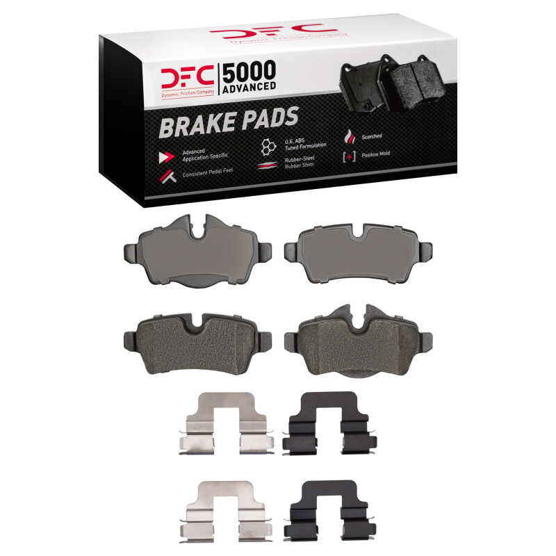 Mini Cooper Clubman Brake Pads - Rear - DFC - 5000 Advanced Low Metallic - `07-`15