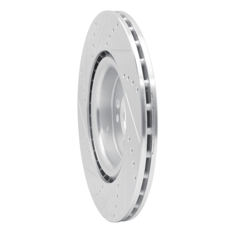 Mini Cooper Brake Rotor (1) - Front Right - DFC - Drilled & Slotted - Silver - `09-`14