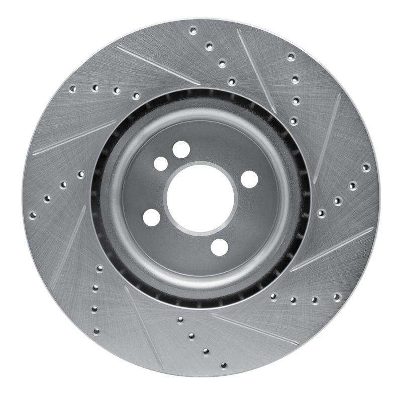 Mini Cooper Brake Rotor (1) - Front Left - DFC - Drilled & Slotted - Silver - 2013