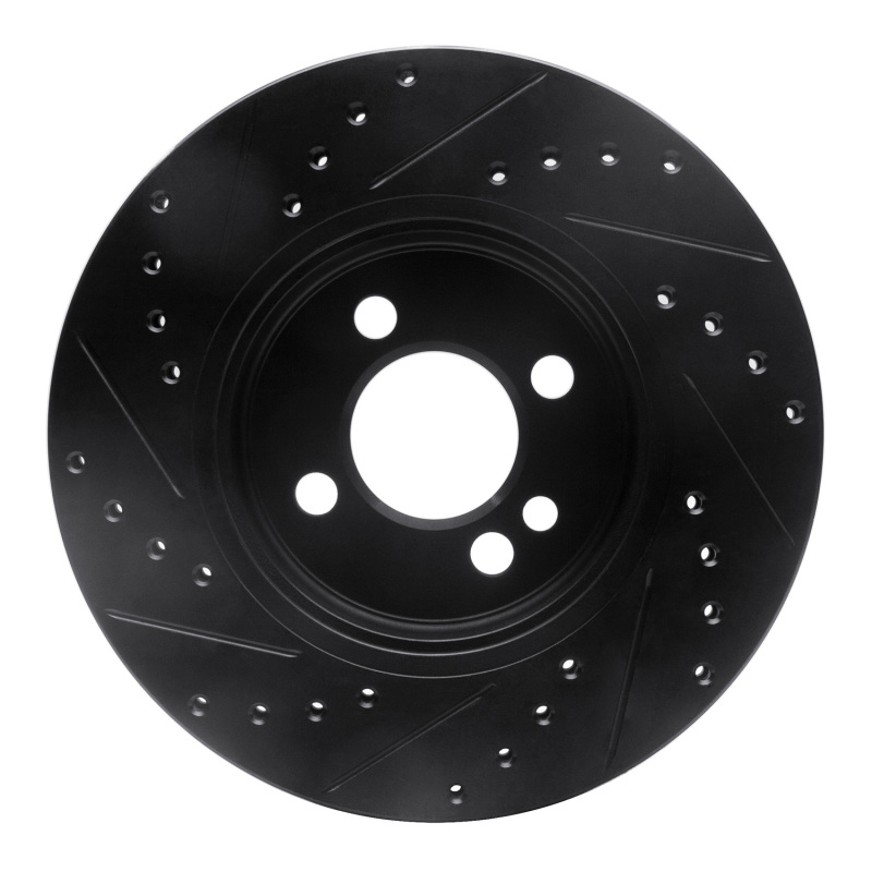 Mini Cooper Clubman Brake Rotor (1) - Front Right - DFC - Drilled & Slotted - Black - `07-`15