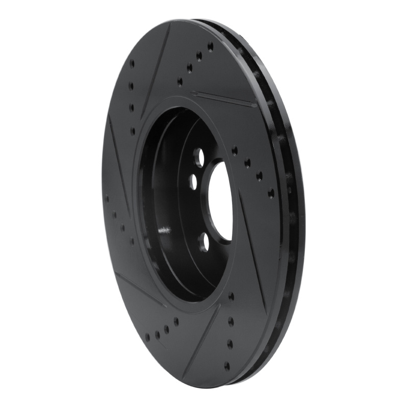 Mini Cooper Clubman Brake Rotor (1) - Front Right - DFC - Drilled & Slotted - Black - `07-`15