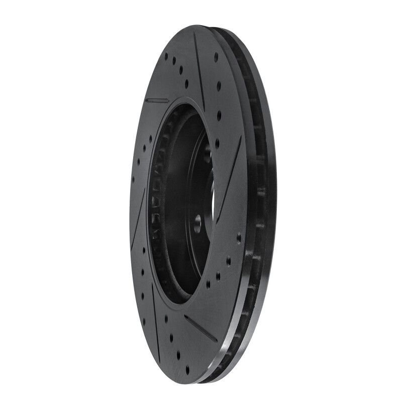 Mini Cooper Brake Rotor (1) - Front Left - DFC - Drilled & Slotted - Black - `14-`21