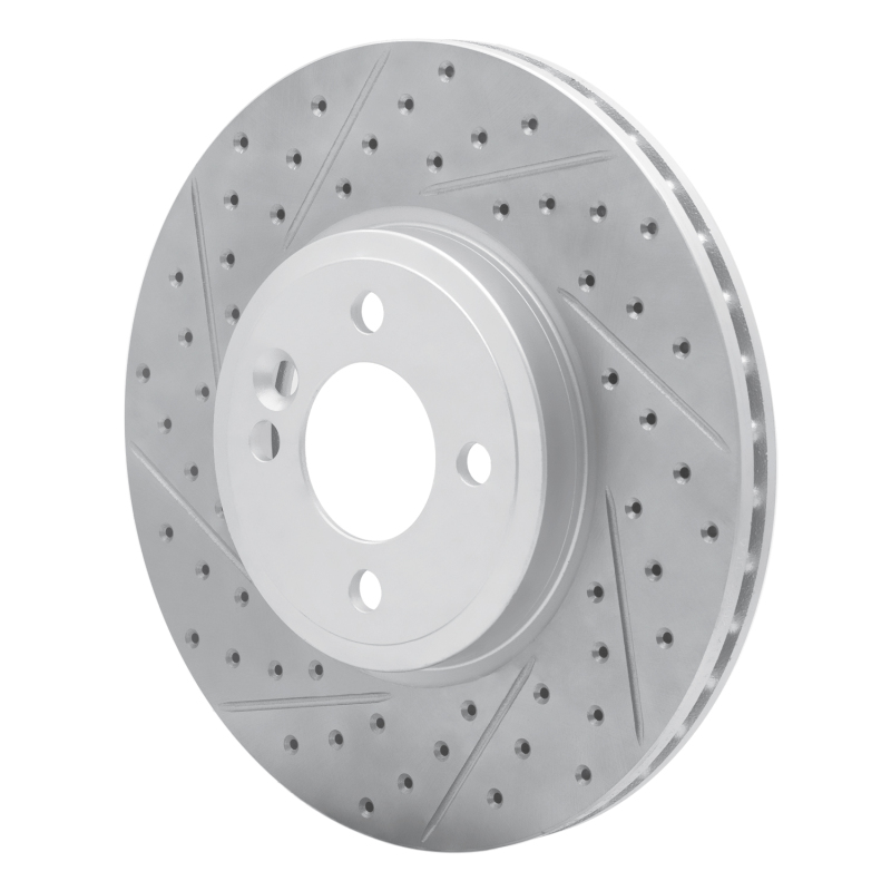Mini Cooper Brake Rotor (1) - Front Left - DFC - Drilled & Slotted Geoperformance - `02-`06
