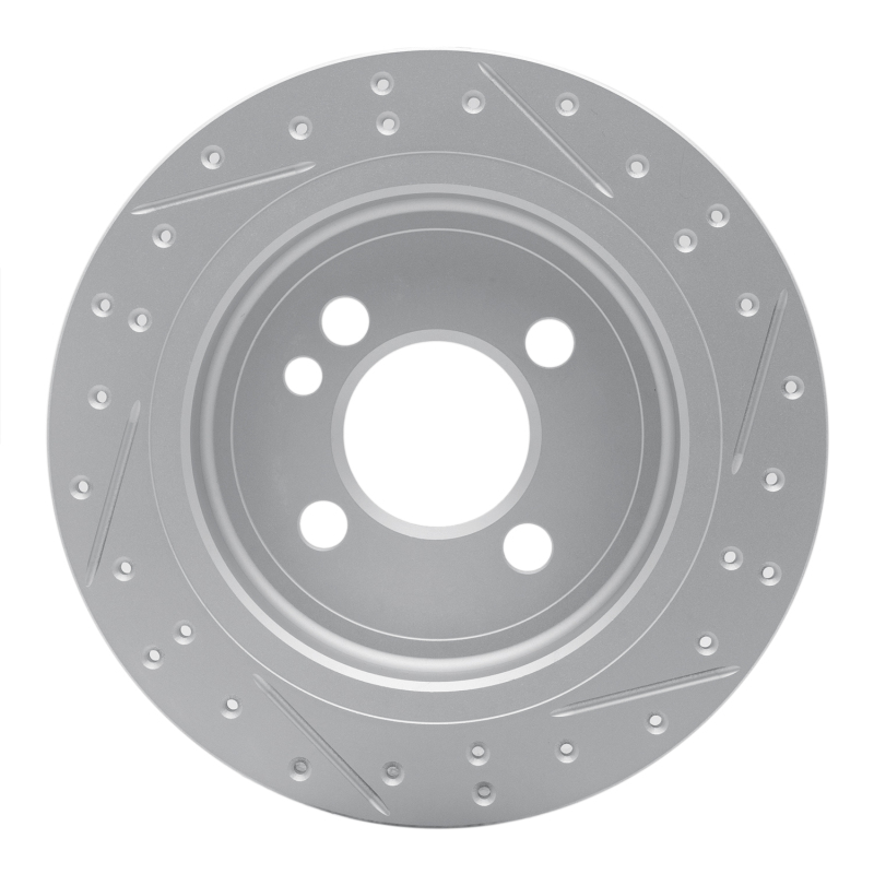 Mini Cooper Clubman Brake Rotor (1) - Rear Left - DFC - Geoperformance, Drilled & Slotted - `02-`15