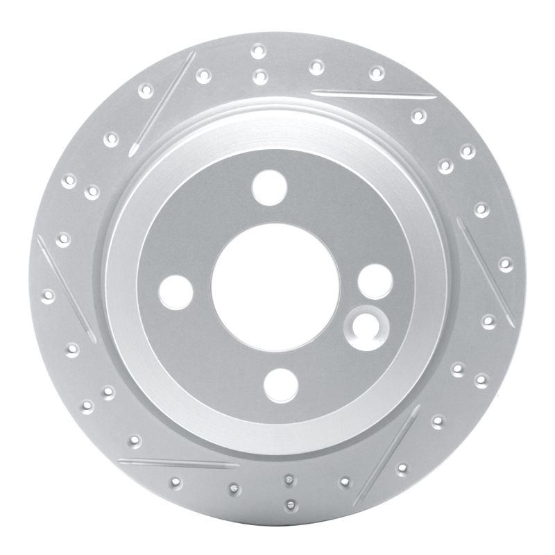 Mini Cooper Clubman Brake Rotor (1) - Rear Left - DFC - Geoperformance, Drilled & Slotted - `02-`15