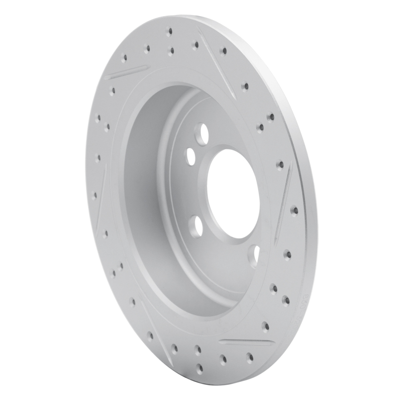 Mini Cooper Clubman Brake Rotor (1) - Rear Left - DFC - Geoperformance, Drilled & Slotted - `02-`15