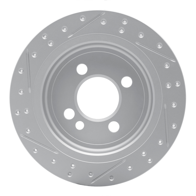 Mini Cooper Brake Rotor (1) - Rear Right - DFC - Drilled & Slotted Geoperformance - `02-`15