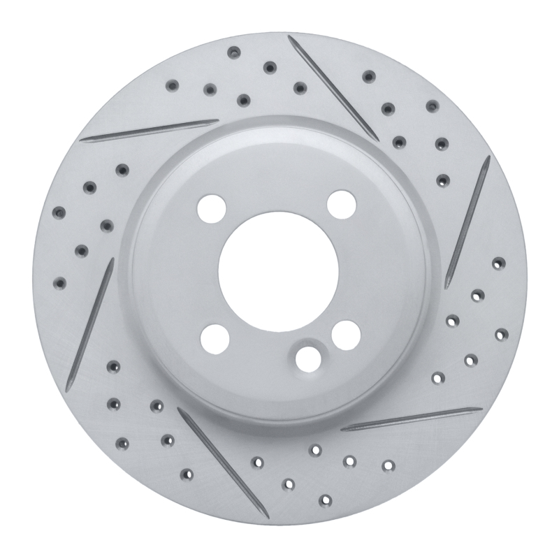 Mini Cooper Brake Rotor (1) - Front Right - DFC - Drilled & Slotted Geoperformance - `02-`08