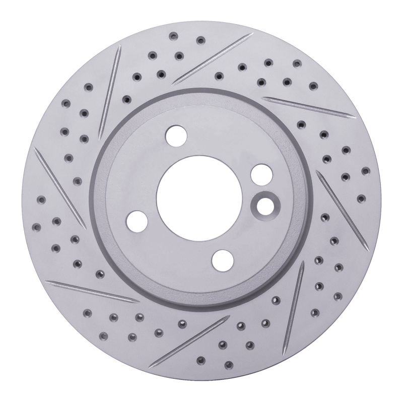 Mini Cooper Brake Rotor (1) - Front Left - DFC - Drilled & Slotted Geoperformance - `07-`15