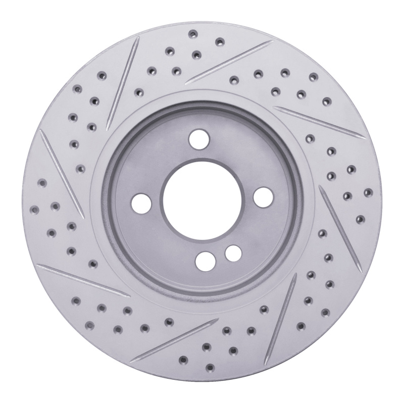 Mini Cooper Brake Rotor (1) - Front Right - DFC - Drilled & Slotted Geoperformance - `07-`15