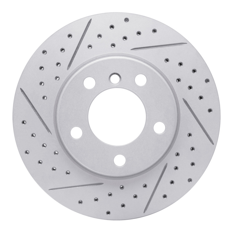 Mini Cooper Paceman Brake Rotor (1) - Front Left - DFC - Drilled & Slotted Geoperformance - `11-`16