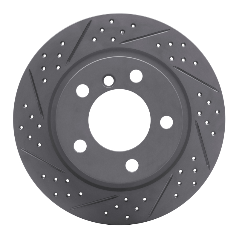 Mini Cooper Countryman Brake Rotor (1) - Rear Left - DFC - Geoperformance Drilled & Slotted - `11-`16