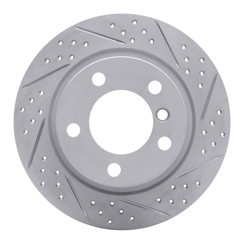 Mini Cooper Countryman Brake Rotor (1) - Rear Right - DFC - Drilled & Slotted Geoperformance - `11-`16