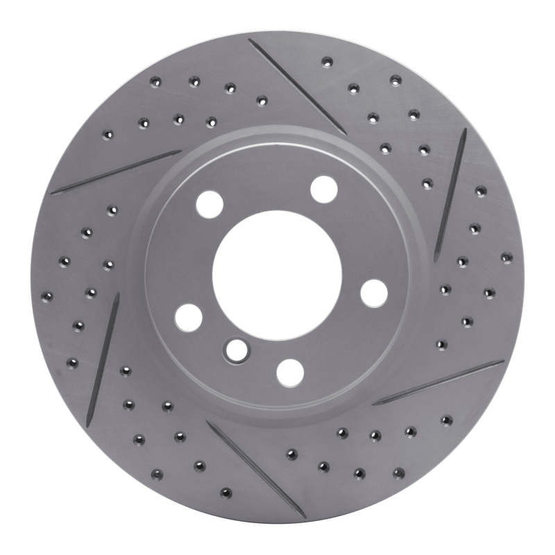 Mini Cooper Paceman Brake Rotor (1) - Front Right - DFC - Drilled & Slotted Geoperformance - `11-`16