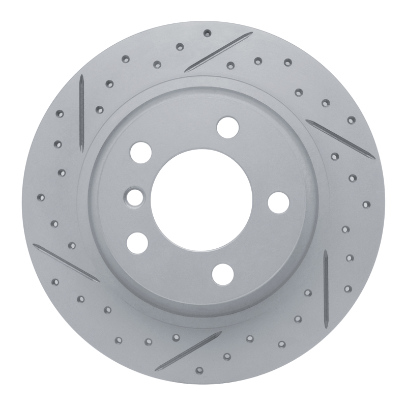 Mini Cooper Paceman Brake Rotor (1) - Rear Left - DFC - Drilled & Slotted Geoperformance - `13-`16