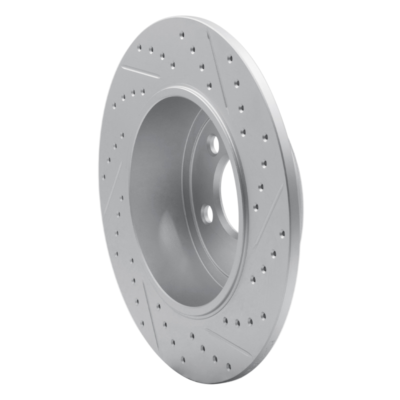 Mini Cooper Brake Rotor (1) - Rear Left - DFC - Drilled & Slotted Geoperformance - `14-`24