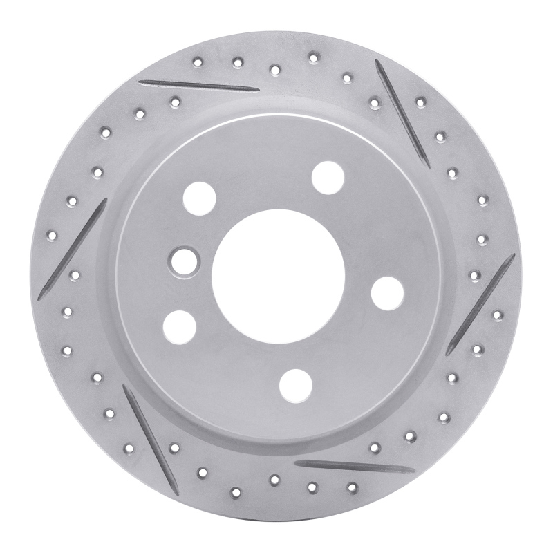 Mini Cooper Brake Rotor (1) - Rear Right - DFC - Drilled & Slotted Geoperformance - `14-`24