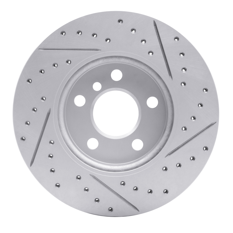 Mini Cooper Clubman Brake Rotor (1) - Front Left - DFC - Drilled & Slotted Geoperformance - `14-`21