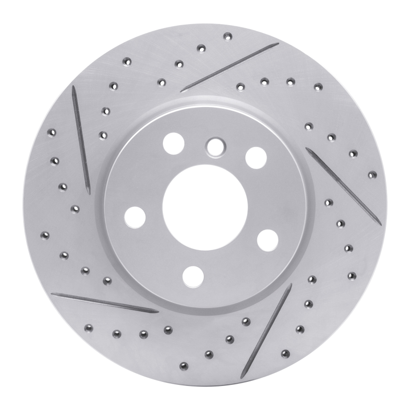 Mini Cooper Clubman Brake Rotor (1) - Front Left - DFC - Drilled & Slotted Geoperformance - `14-`21