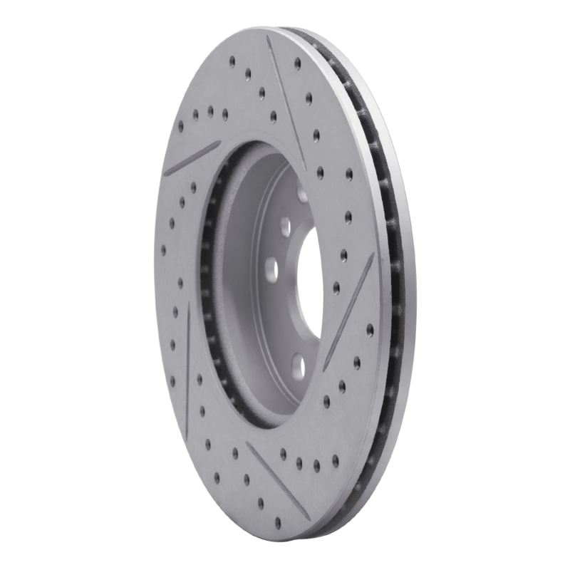 Mini Cooper Clubman Brake Rotor (1) - Front Left - DFC - Drilled & Slotted Geoperformance - `14-`21