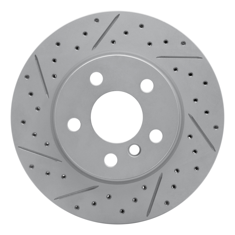 Mini Cooper Brake Rotor (1) - Front Left - DFC - Drilled & Slotted Geoperformance - `14-`24