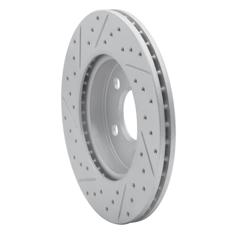 Mini Cooper Brake Rotor (1) - Front Right - DFC - Drilled & Slotted Geoperformance - `14-`24