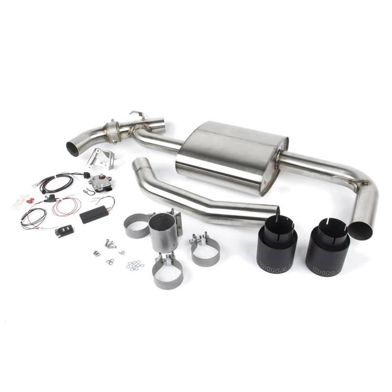 Mini Clubman S Performance Exhaust - Rear - Dinan - Axle Back, Freeflow, Valved - Black - `17-`24