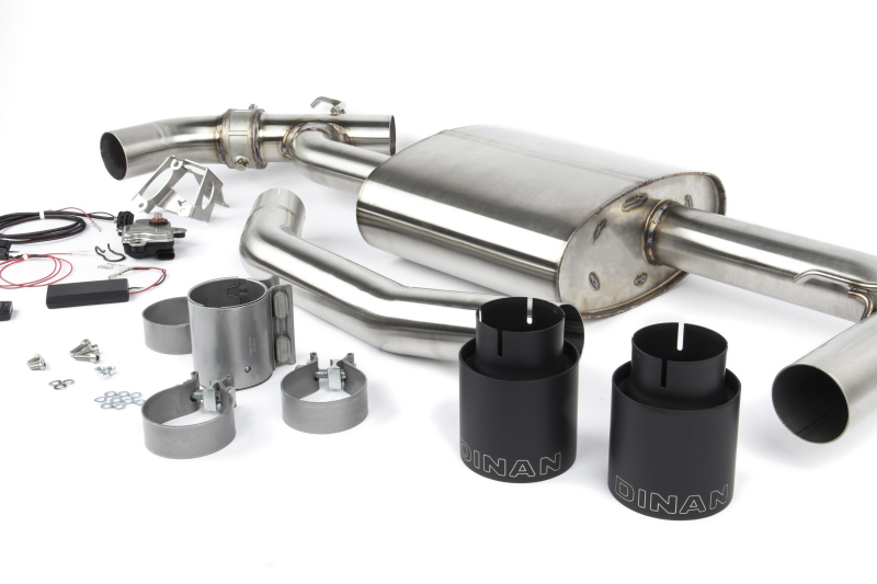 Mini Clubman S Performance Exhaust - Rear - Dinan - Axle Back, Freeflow, Valved - Black - `17-`24
