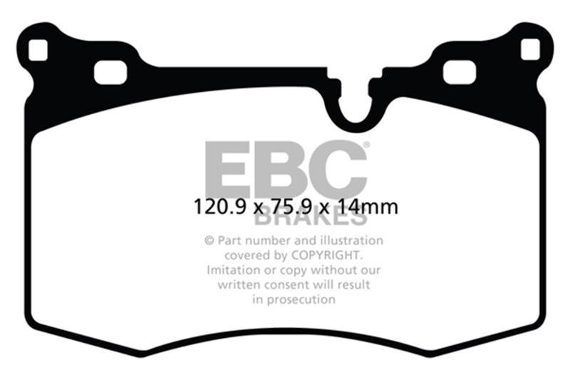 Mini Hardtop Brake Pads - Front - EBC - Yellowstuff - `09-`14