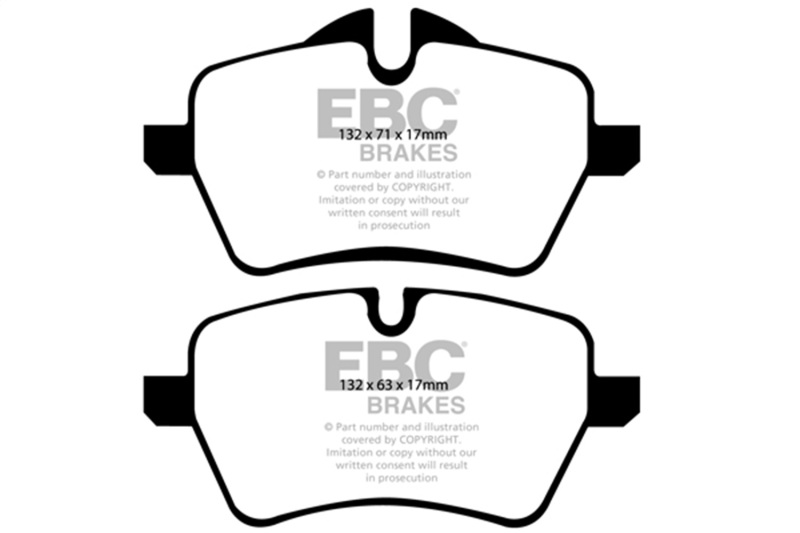 Mini Cooper S Coupe/Convertible Brake Pads - Front - EBC - Bluestuff - `07-`14
