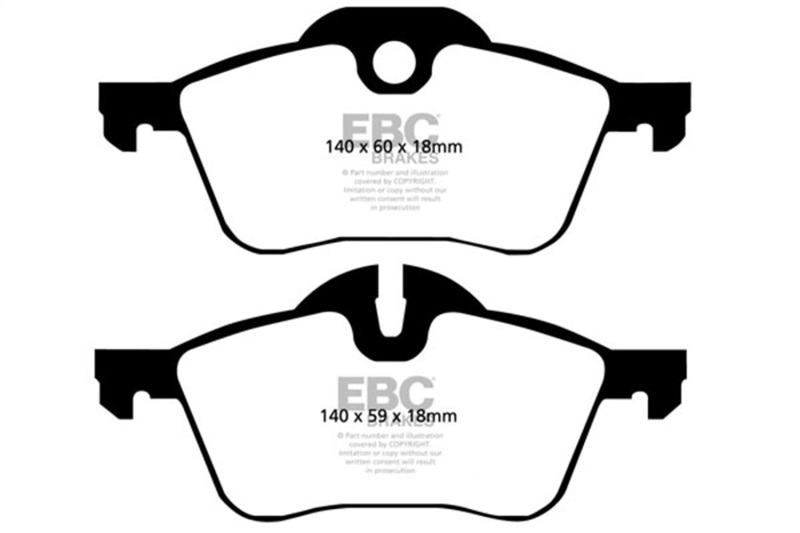 Mini Hardtop Brake Pads - Front - EBC - Ultimax2 - Black - `02-`03