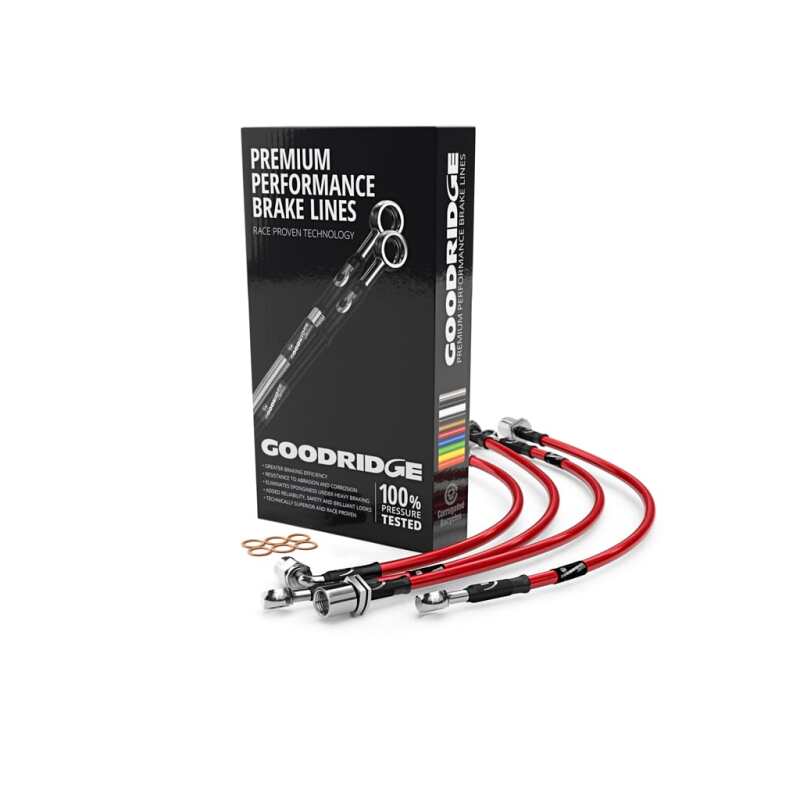 Mini Cooper Brake Line Kit - Goodridge - Red - `16-`20