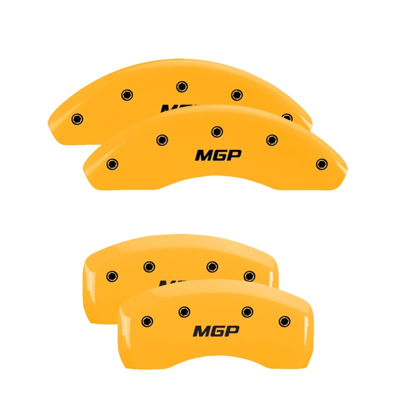 Mini Cooper Caliper Covers - Front + Rear - MGP - Engraved - Yellow - 2006