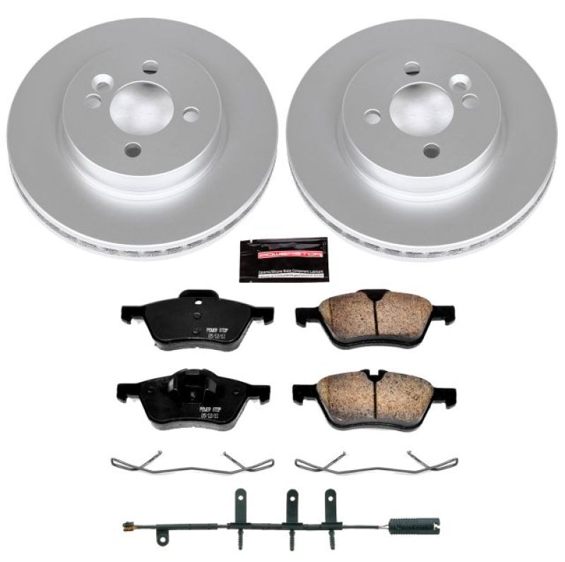 Mini Cooper Brake Kit - Front - PowerStop - Z23 Evolution Coated Rotors + Carbon-Fiber Ceramic Pads - `07-`08